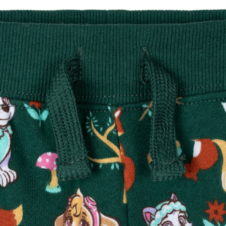Paw Patrol Girls' Fleece Sweatshirt and Pants Set Skye Everest Green