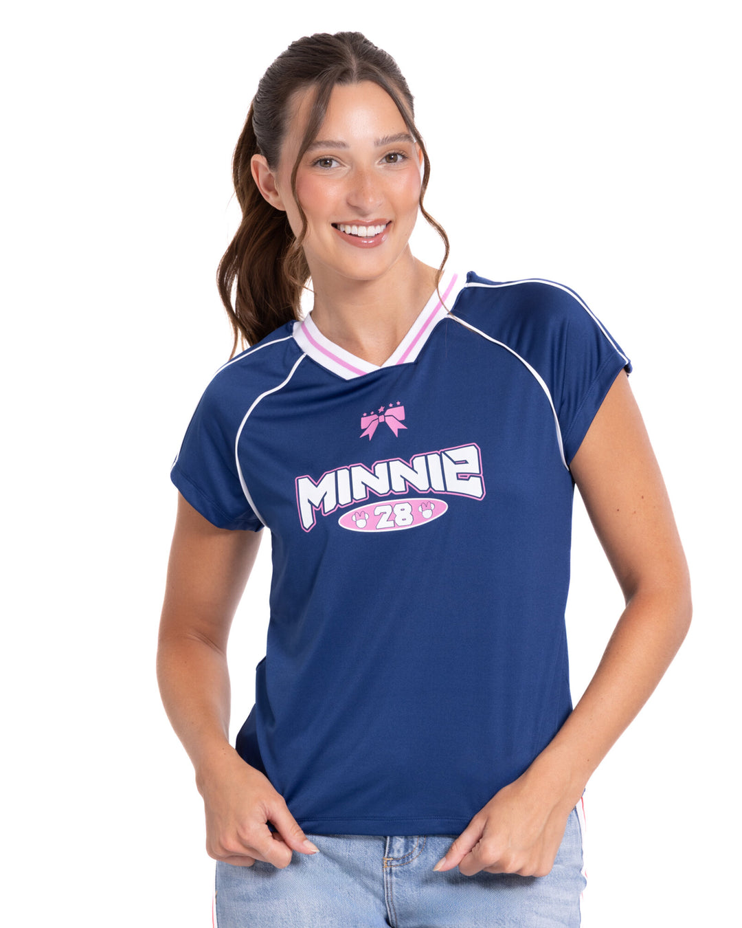 Minnie Mouse Women's Short Sleeve Soccer Jersey Slate Blue