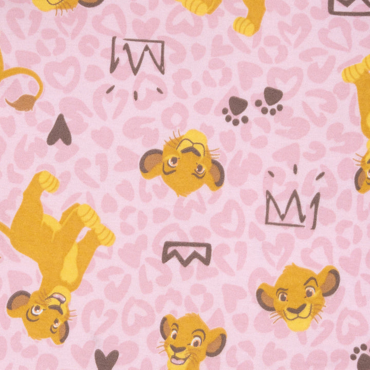 Disney Lion King Simba Girls' Fleece 2-Piece Sweatshirt and Pants Set Blush Pink