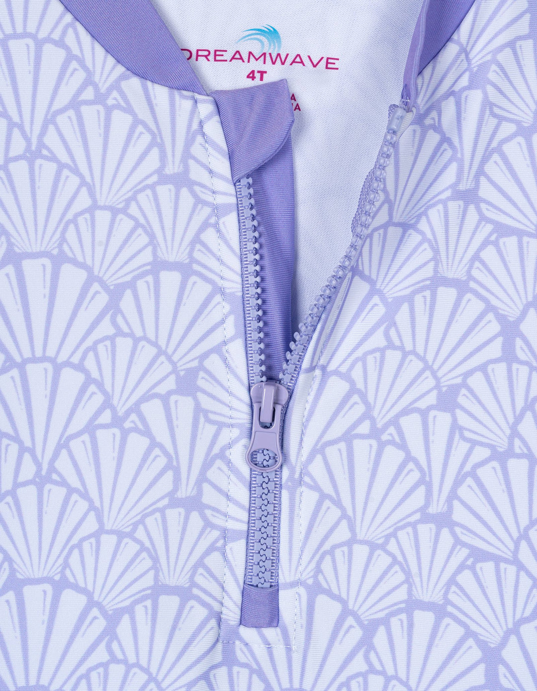 Dreamwave Girls' One Piece Bathing Suit Lavender Seashell