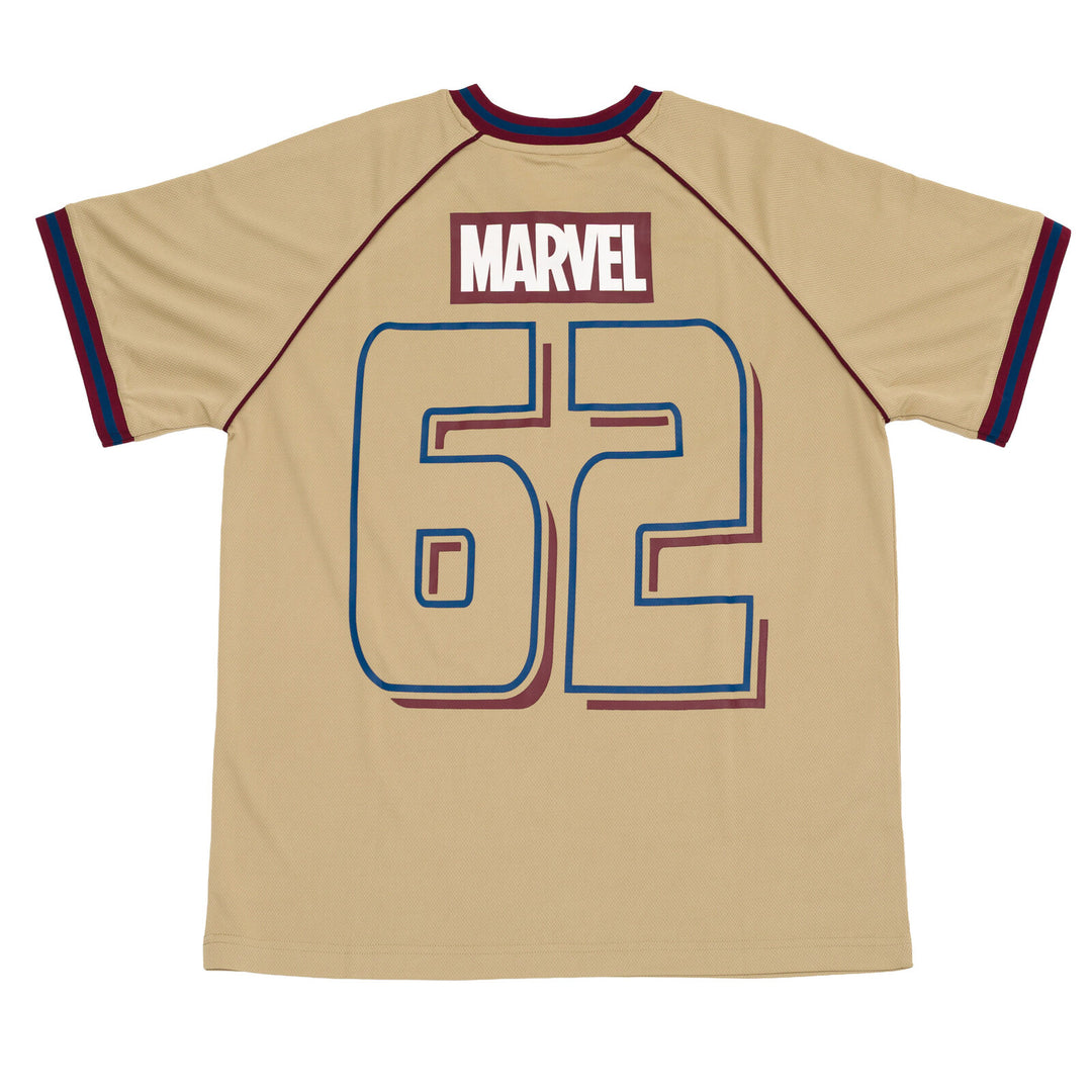 Marvel Spider-Man Men's Athletic Jersey Shirt  V-neck T-Shirt Khaki