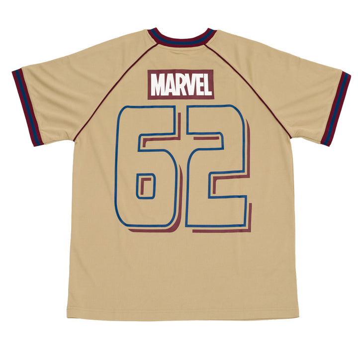 Marvel Spider-Man Men's Athletic Jersey Shirt  V-neck T-Shirt Khaki