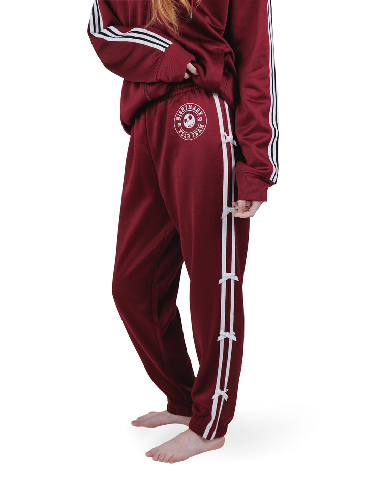 Nightmare Before Christmas Jack Skellington Athletic Track Pants Cabernet