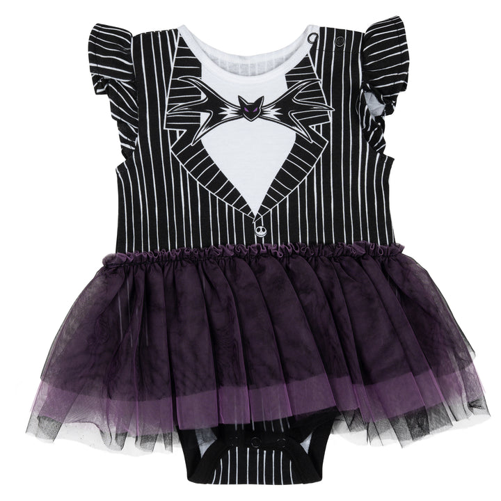 Nightmare Before Christmas Jack Skellington Baby Girls' Black Pinstripe