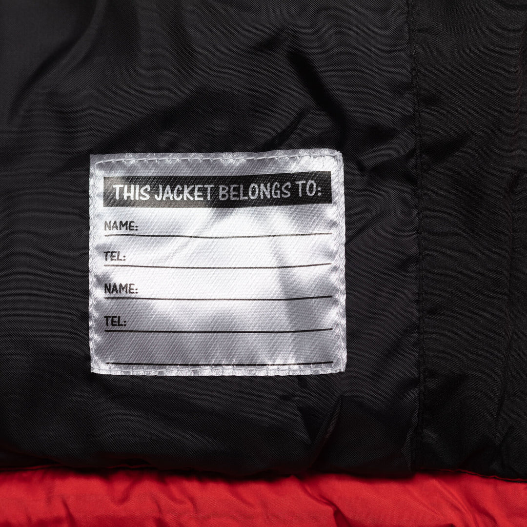 Marvel Spider-Man Boys' Hooded Zip-Up Puffer Jacket Red Black