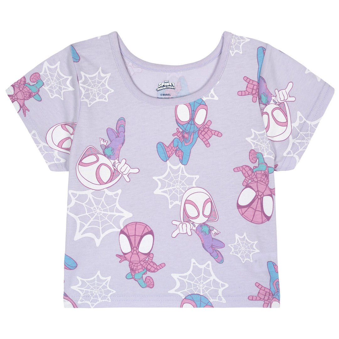 Marvel Spidey and His Amazing Friends Girls' T-Shirt and Tutu Skirt Set Ghost Purple