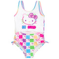 Hello Kitty Girls' Sleeveless One Piece Bathing Suit Checker