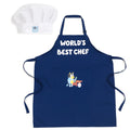 Bluey Adult Men or Women 2-Piece Apron and Chef Hat Set Navy Blue Bandit