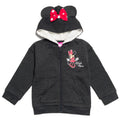 Minnie Mouse Girls' Cosplay Zip-Up Hoodie Charcoal Gray
