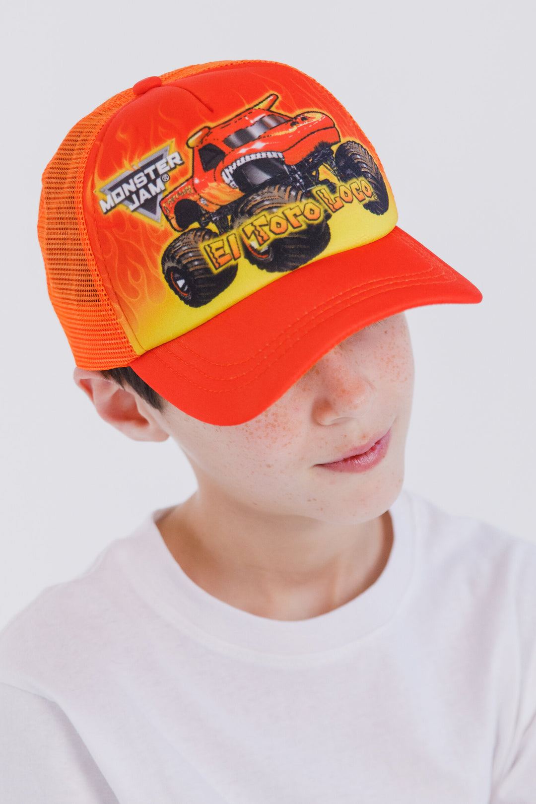 Monster Jam El Toro Loco Boys' Strapback Baseball Cap Orange