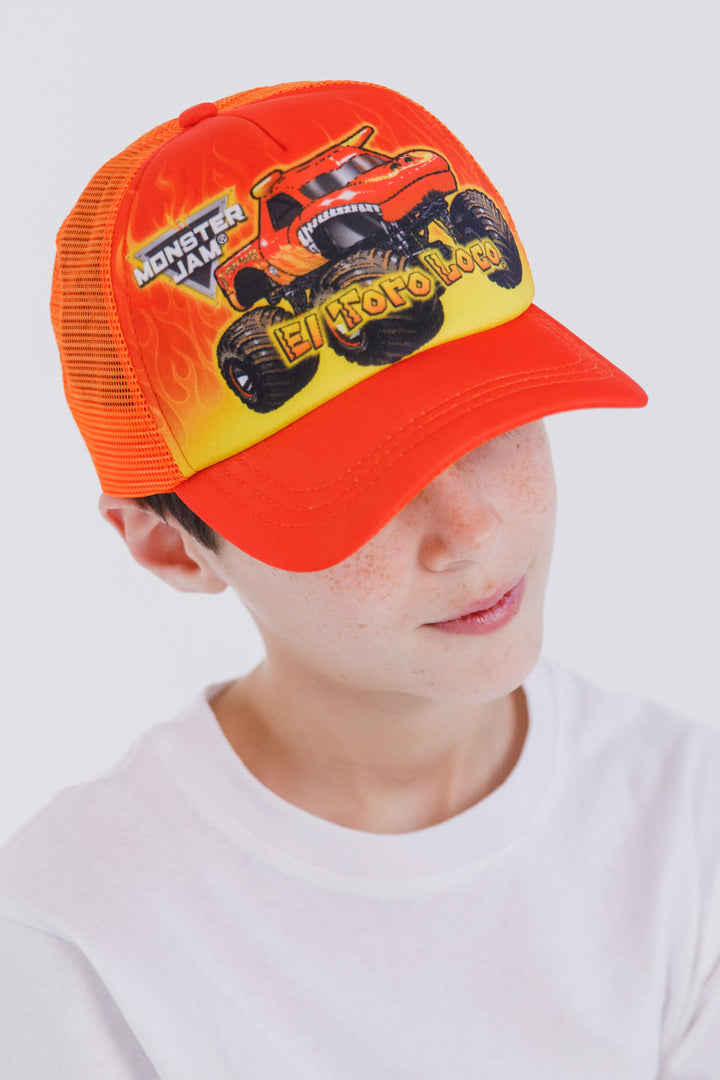 Monster Jam El Toro Loco Boys' Strapback Baseball Cap Orange