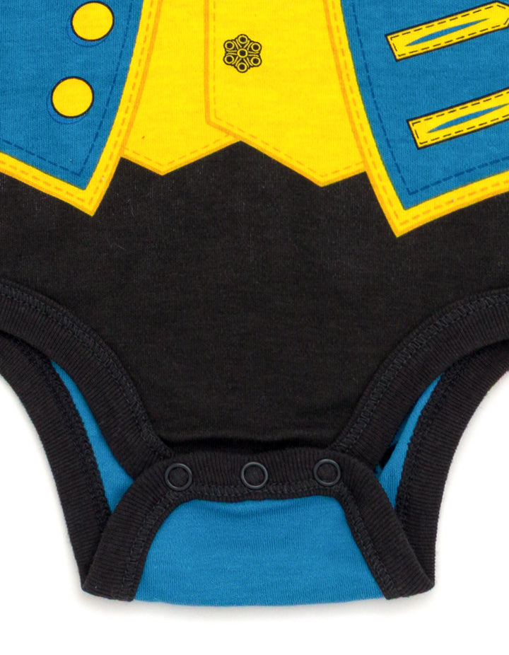 Disney Beauty and the Beast 2-Piece Cosplay Bodysuit and Hat Set Blue Yellow