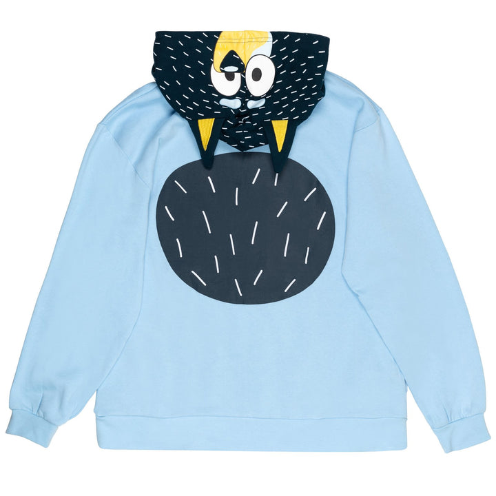 Bluey Bandit Dad Adult Men or Women Cosplay Fleece Hooded Sweatshirt Blue