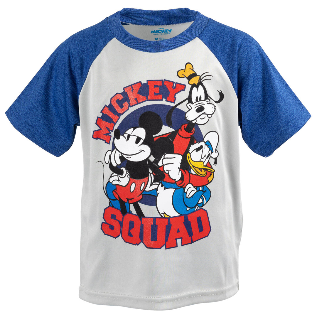 Disney Mickey Mouse Toddler Boys' 3-Piece Tee Tank and Shorts Set Blue Red