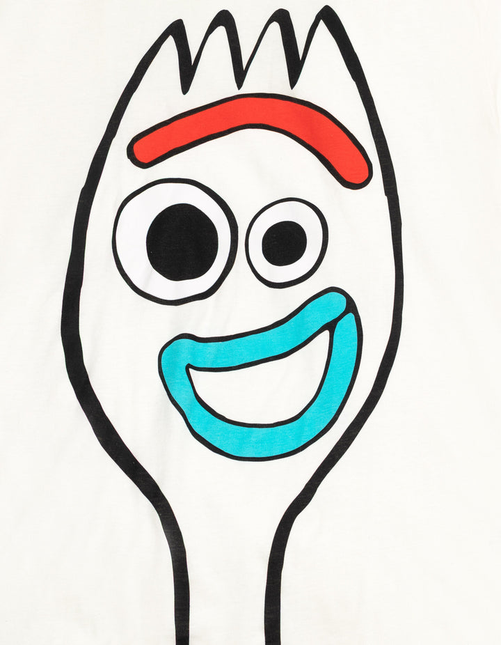 Disney Toy Story Forky Men's Cosplay Short Sleeve T-Shirt Off White