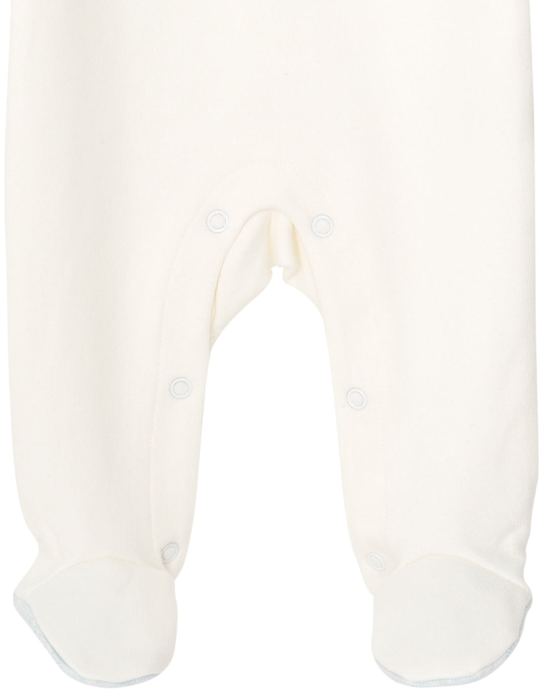 Cozeeme Baby Boy or Girl Footed Sleep N Play Cream Heather Blue