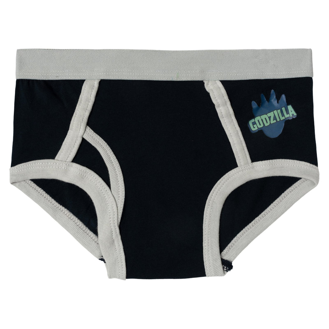 Godzilla Boys' 3-Pack Underwear Briefs Blue Grey Slate