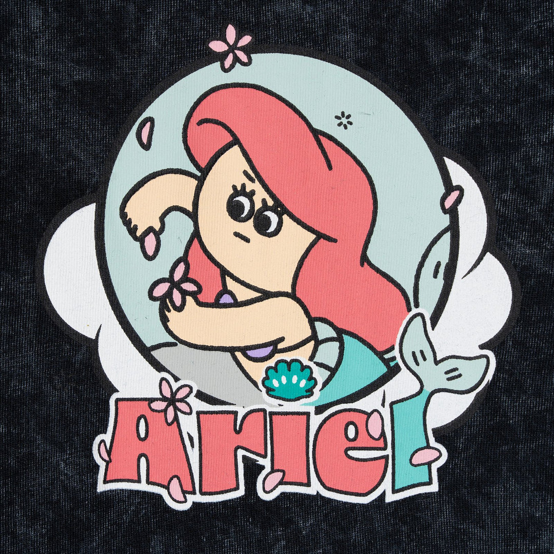 Disney The Little Mermaid Princess Ariel Women's Short Sleeve T-Shirt Charcoal