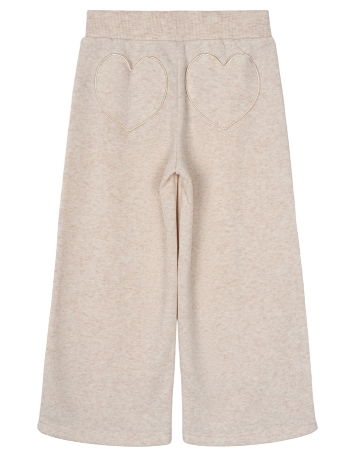 Barbie Girls' Fleece Sweatshirt and Pants Set Oatmeal Heather Pink