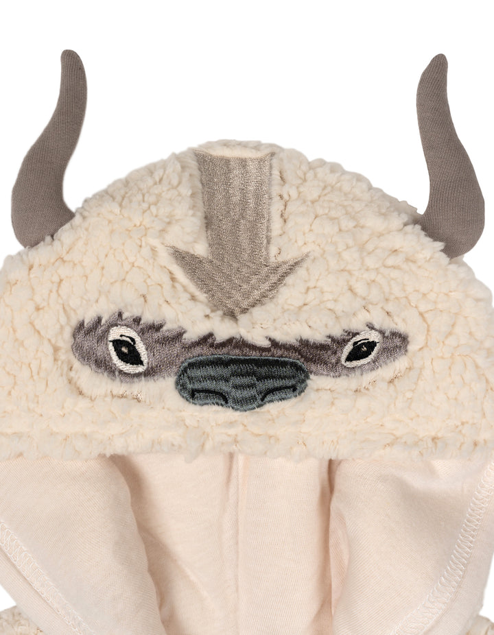 Avatar The Last Airbender Baby Boys' Cosplay Hooded One Piece Appa Cream