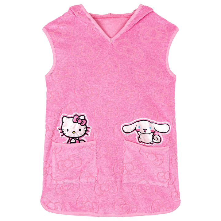 Hello Kitty Girls' Sleeveless Hooded Swim Coverup Pink Cinnamoroll