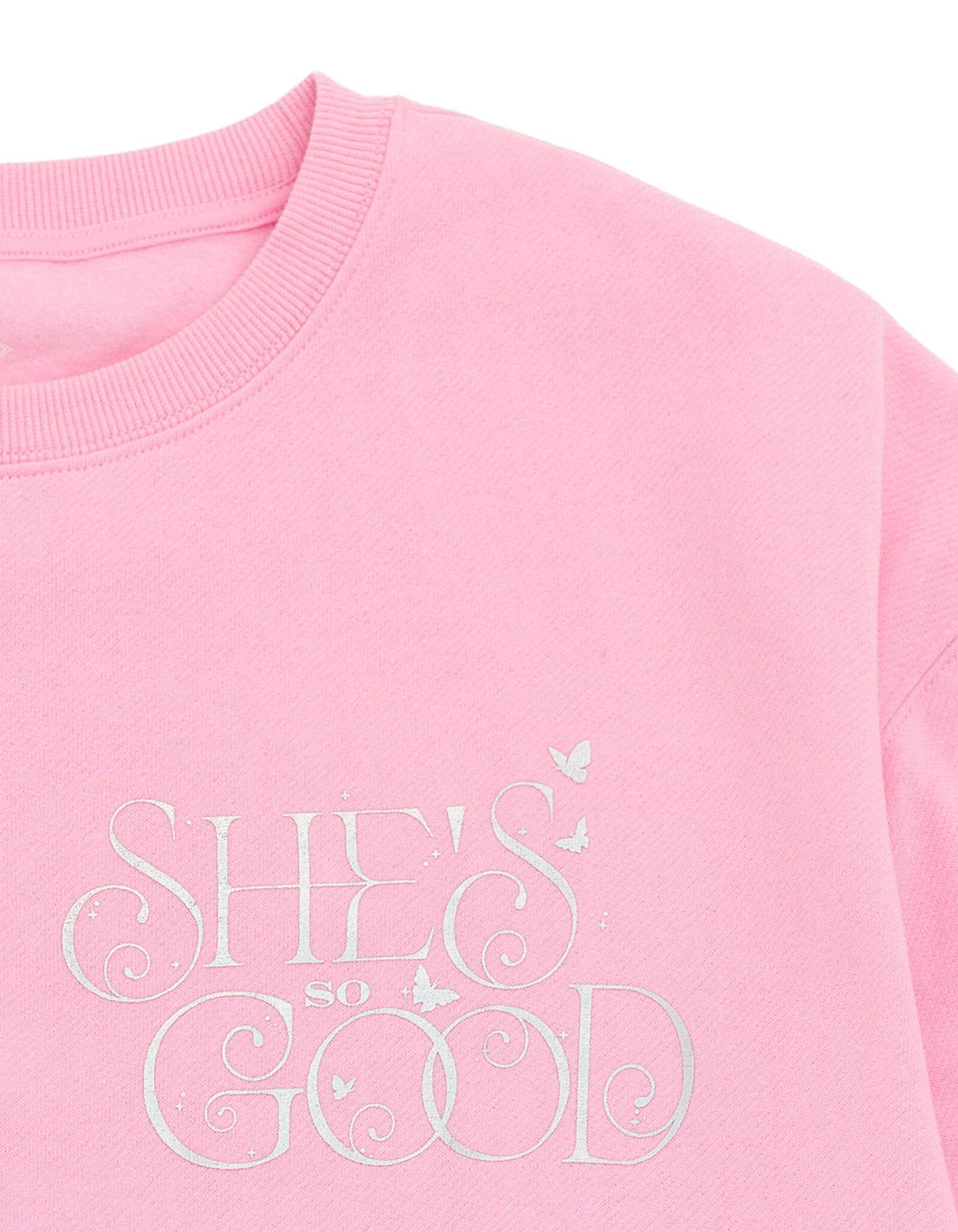 Wicked Glinda Women's Fleece Crewneck Pullover Pink
