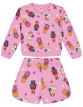 LEGO Girls' 2-Piece Sweatshirt and Dolphin Shorts Set Blossom Pink