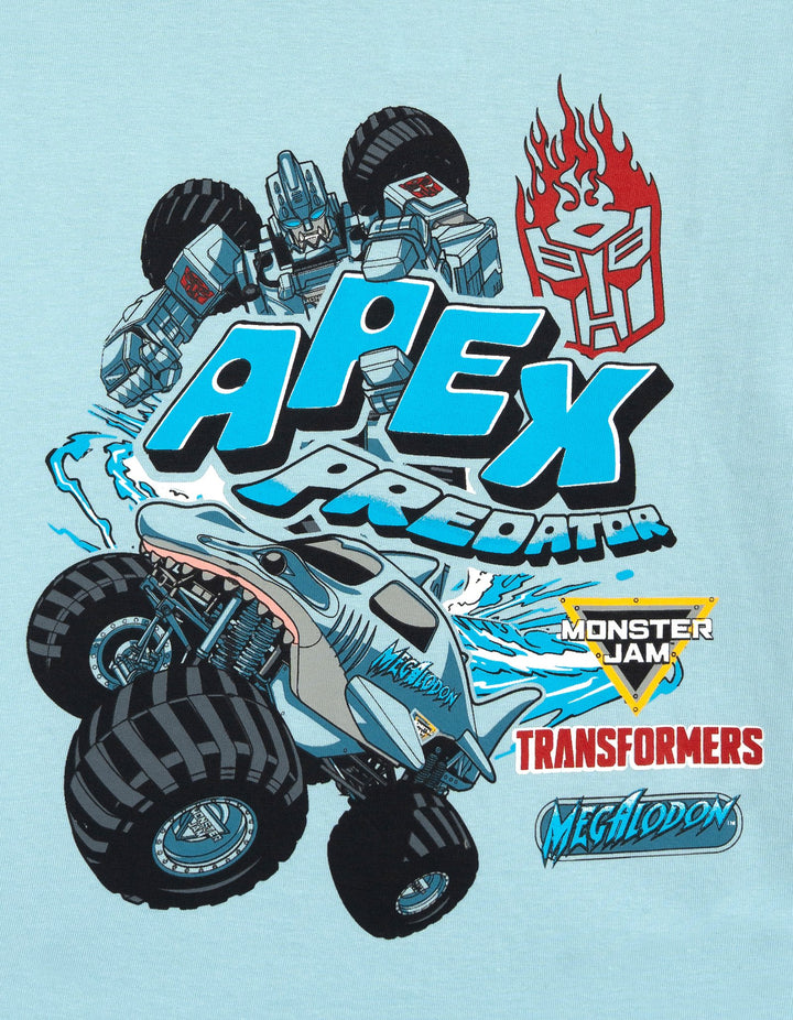 Monster Jam Transformers Boys' 3-Pack Short Sleeve Cotton T-Shirts Multi