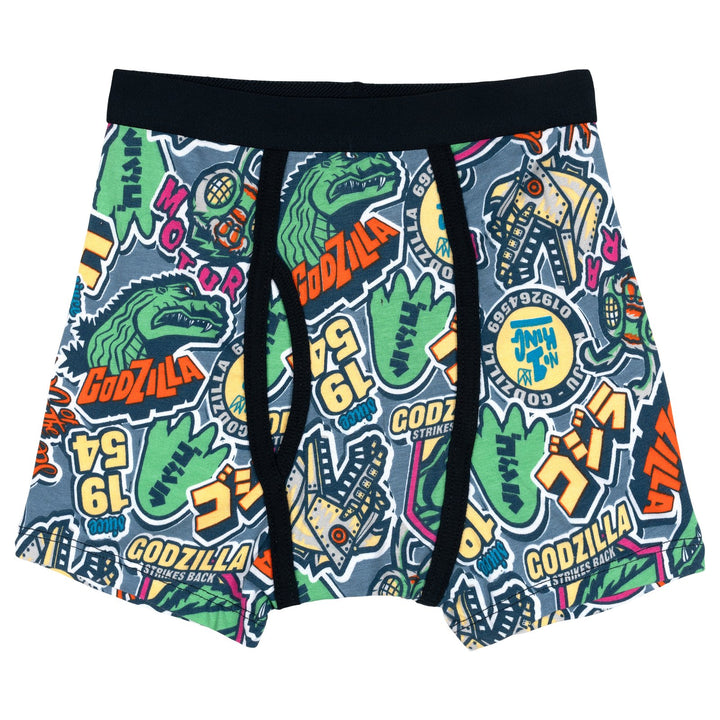 Godzilla Boys' Sensory Friendly 3-Pack Boxer Briefs Teal Grey