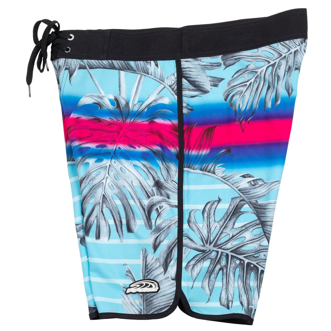Pipeline Men's Swimwear Swim Trunks Magenta Blue Tropical