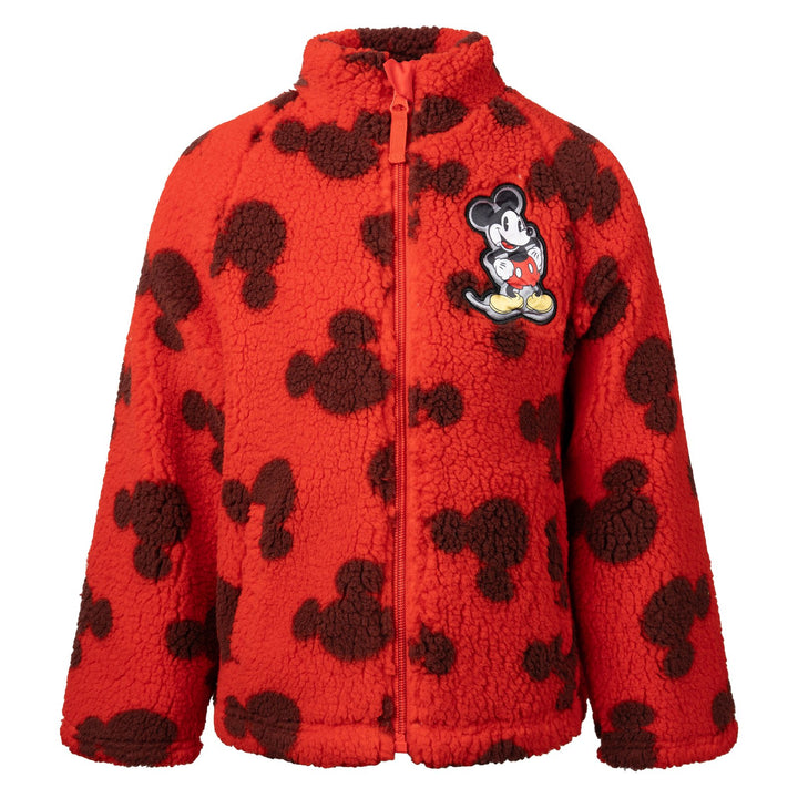 Disney Mickey Mouse Fleece Zip-Up Jacket Classic Red