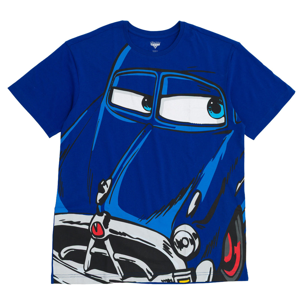 Cars Matching Family Cosplay Short Sleeve T-Shirt Doc Hudson Dark Blue