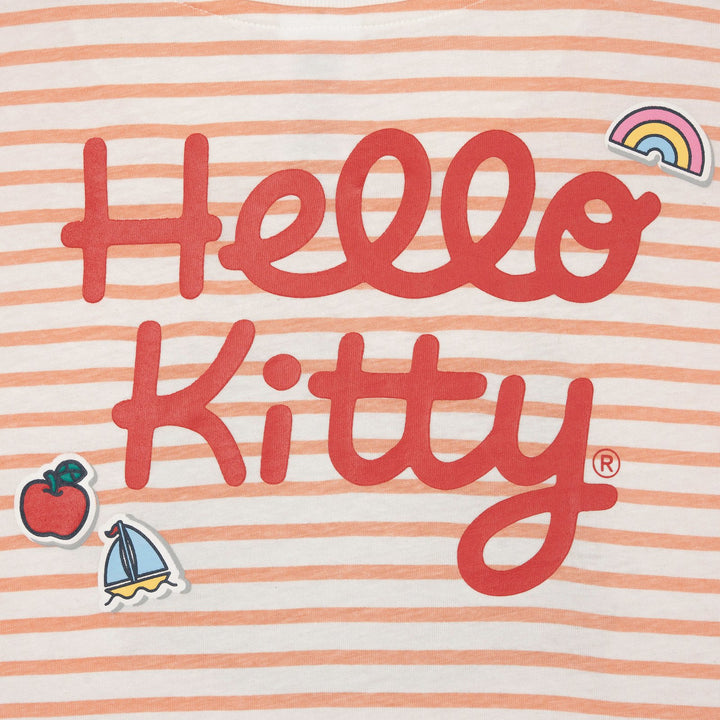 Hello Kitty Girls' Short Sleeve T-Shirt Stripe