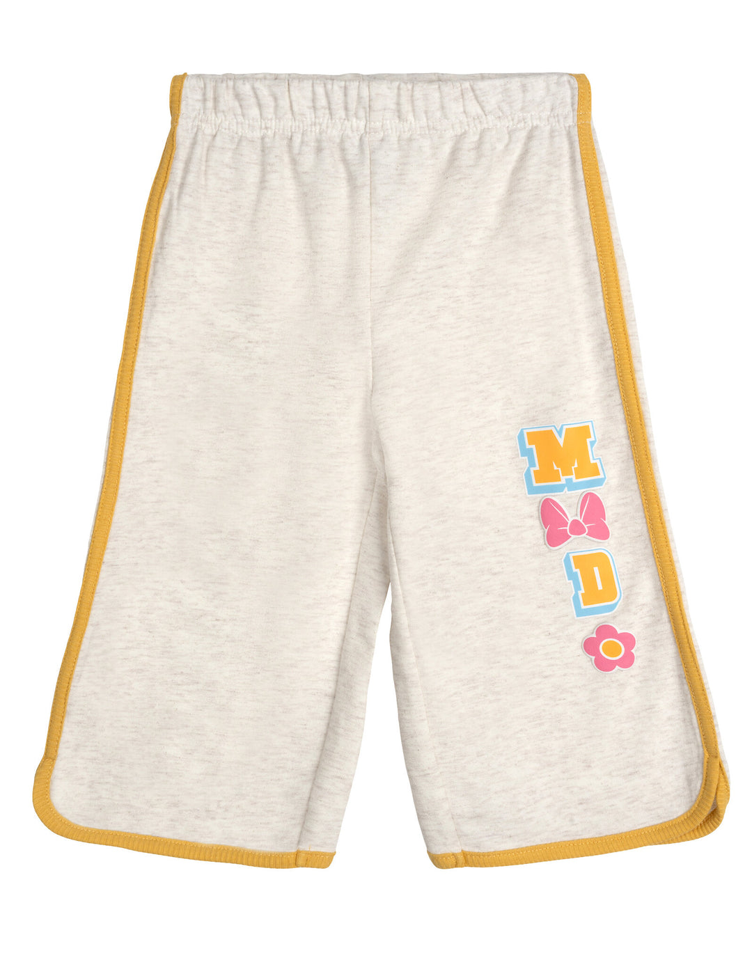 Minnie Mouse Girls' Varsity 2-Piece Tee and Pants Set Oatmeal Daisy