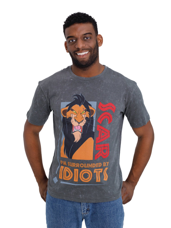 Disney Lion King Scar Men's Short Sleeve T-Shirt Charcoal