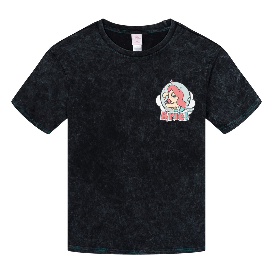 Disney The Little Mermaid Princess Ariel Women's Short Sleeve T-Shirt Charcoal