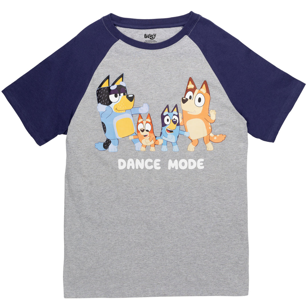 Bluey Men's Short Sleeve T-Shirt Heather Grey Navy