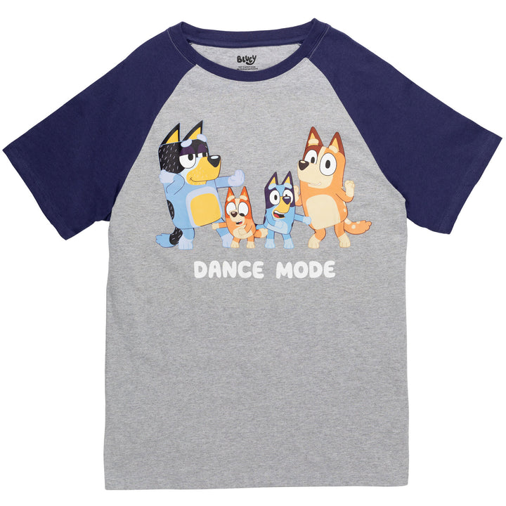 Bluey Men's Short Sleeve T-Shirt Heather Grey Navy