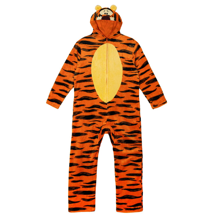 Disney Winnie the Pooh Tigger Adult Men or Women Coverall Stripe Orange