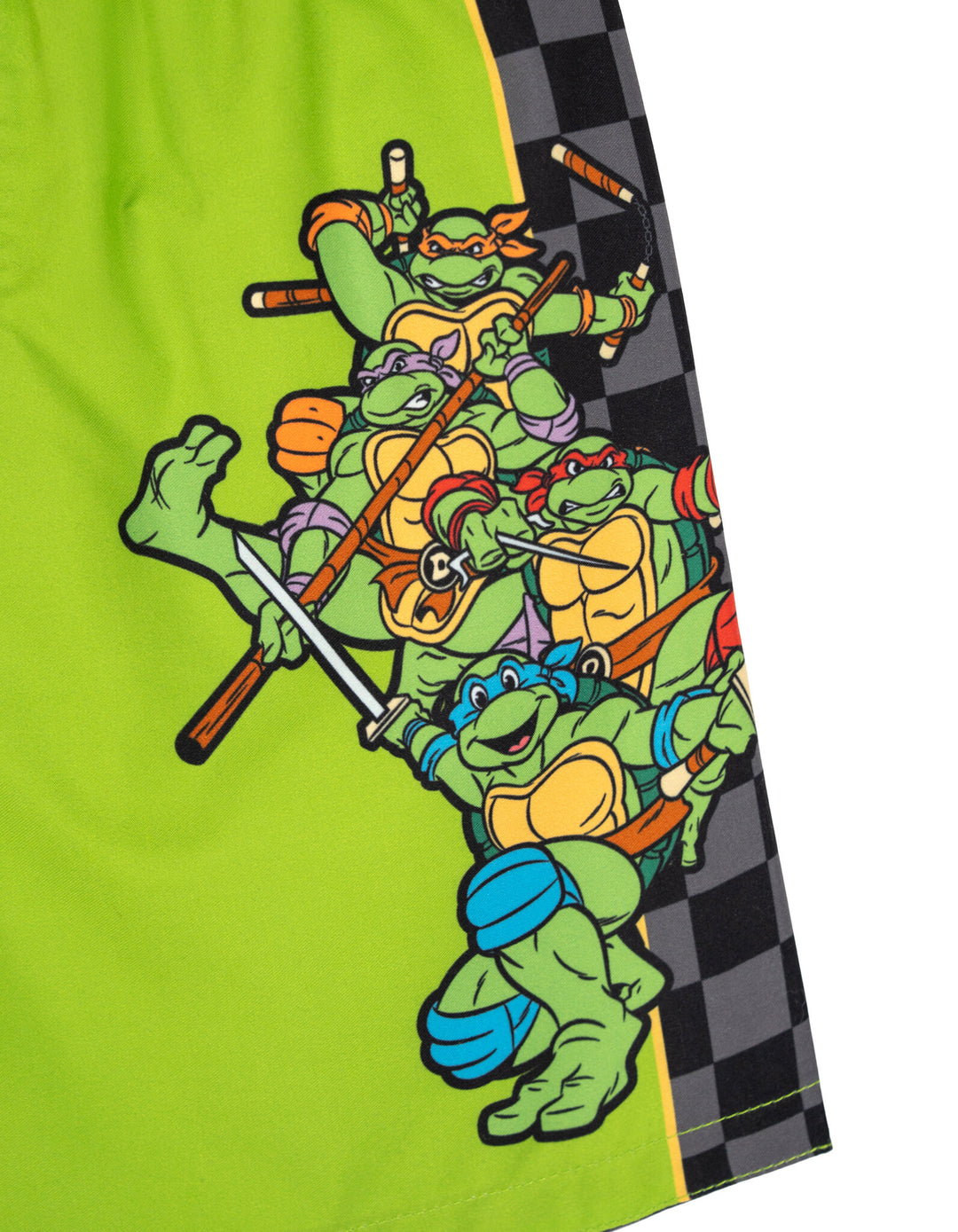 Teenage Mutant Ninja Turtles 2-Piece Rash Guard and Swim Trunks Set Green Yellow