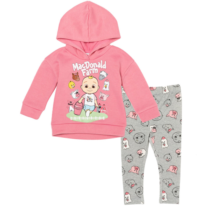 CoComelon JJ - Conjunto de sudadera con capucha y pantalones de forro polar