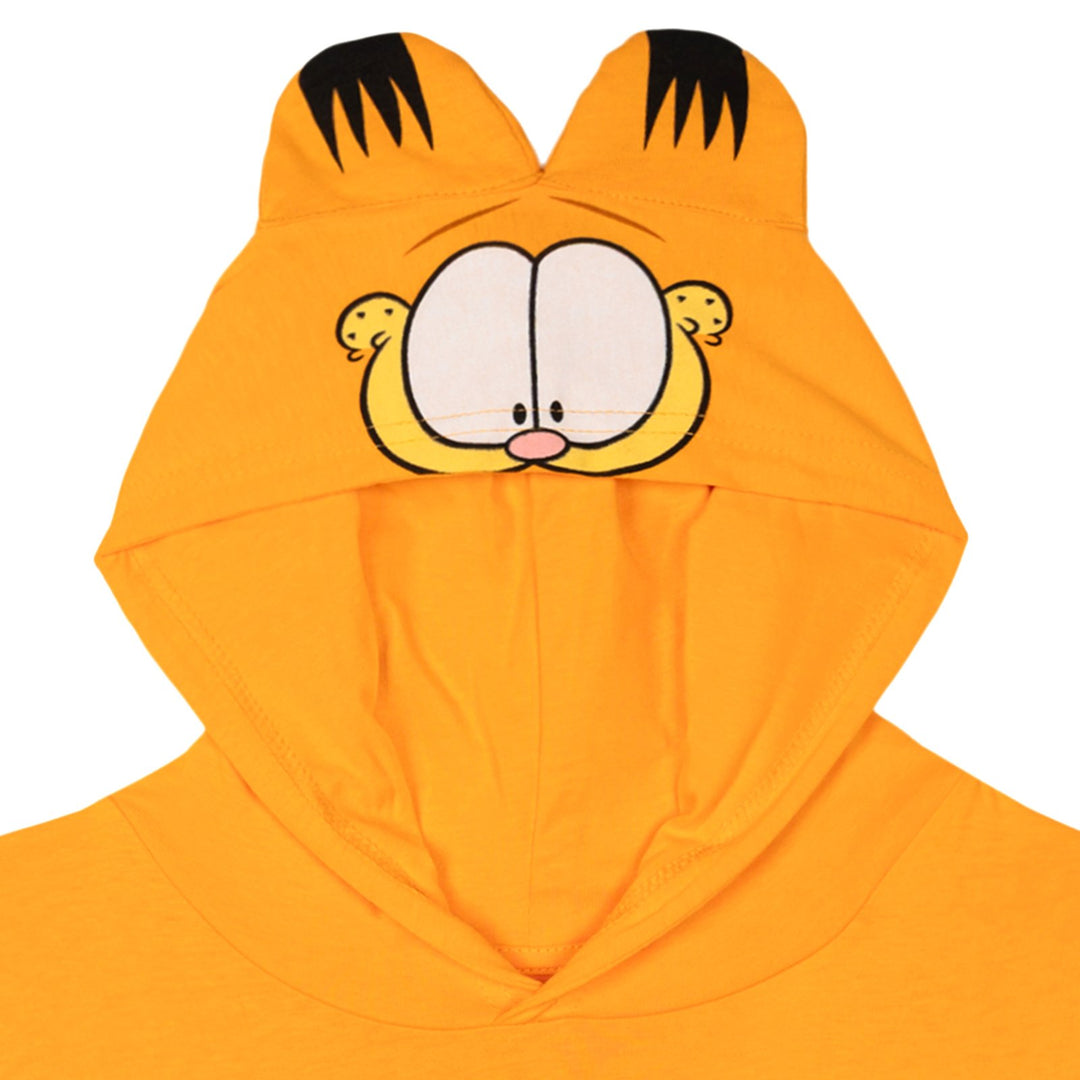 Garfield Adult Men or Women Cosplay Hooded T-Shirt Vivid Orange