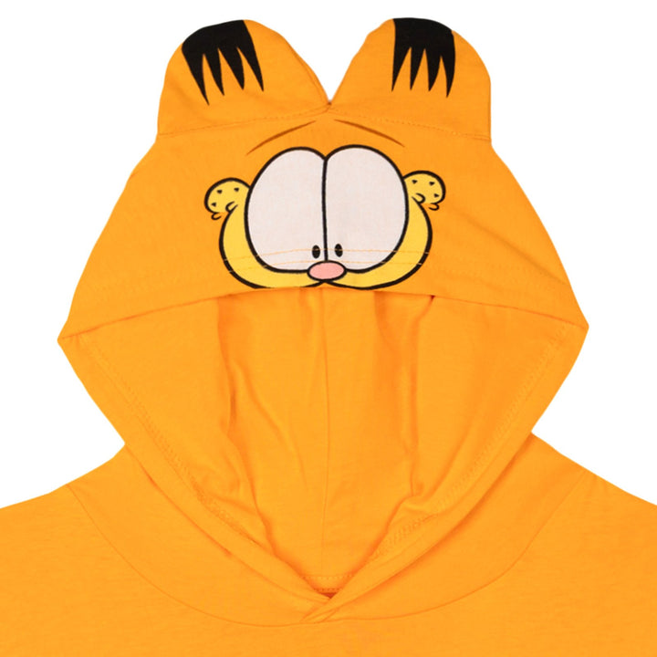 Garfield Adult Men or Women Cosplay Hooded T-Shirt Vivid Orange