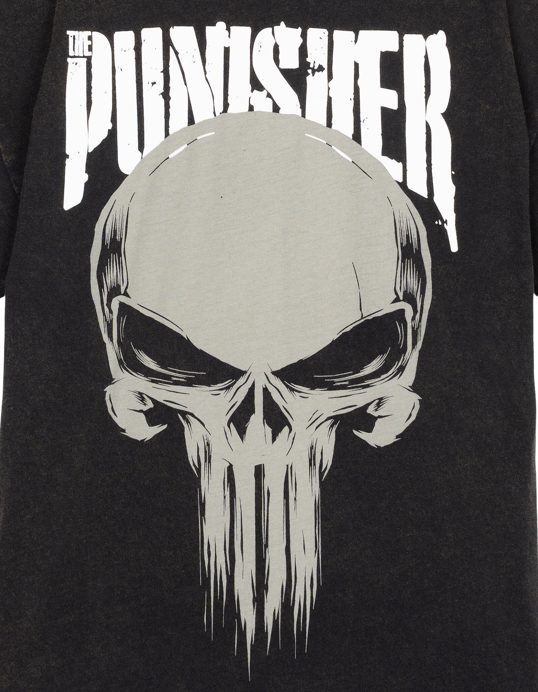 Marvel Men's Short Sleeve T-Shirt Punisher Washed Black