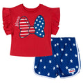 Minnie Mouse Girls' 2-Piece T-Shirt and Shorts Set Red Blue