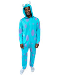 Monsters Inc. Sulley Men's Cosplay Hooded One Piece Teal Blue