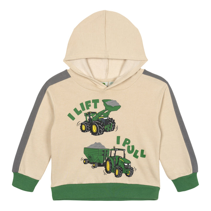 John Deere Boys' Fleece 2-Piece Hoodie and Joggers Set Tan Green