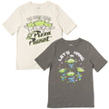 Toy Story Boys' 2-Pack Short Sleeve Graphic T-Shirts Aliens Gray White