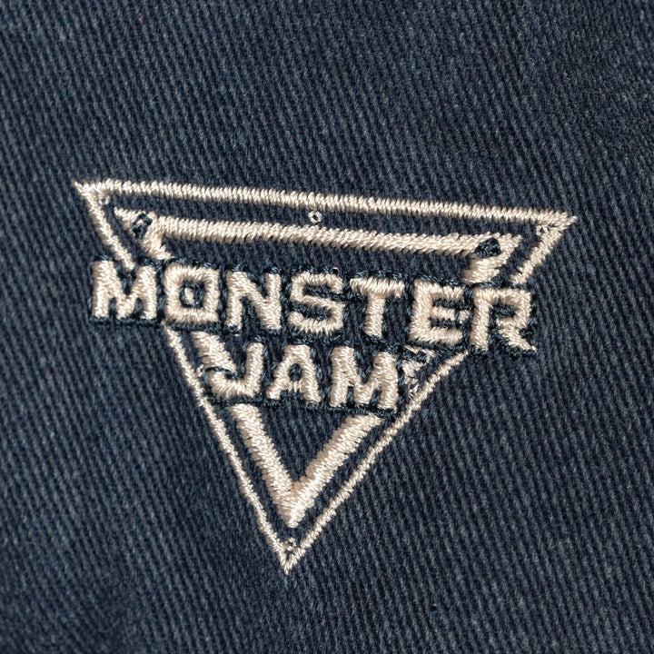Monster Jam Grave Digger Men's Adjustable Strapback Baseball Cap Red Navy