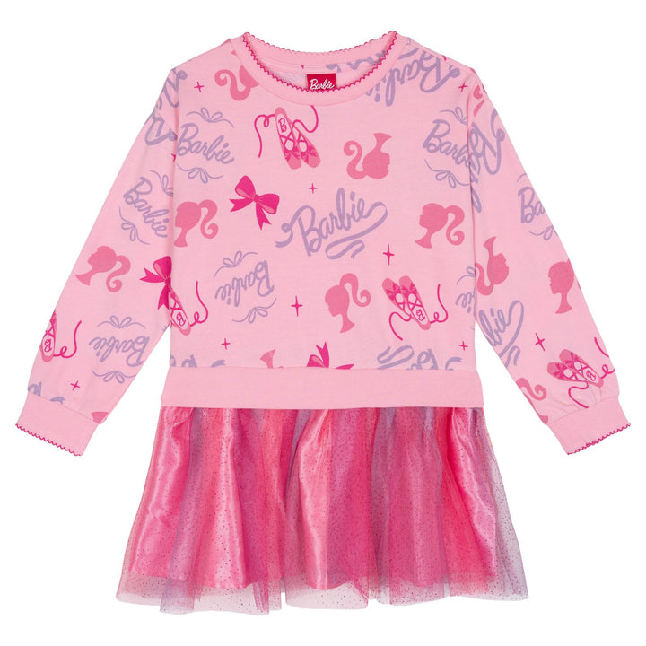 Barbie Girls' Glitter Tutu Dress Pink Purple Ombre